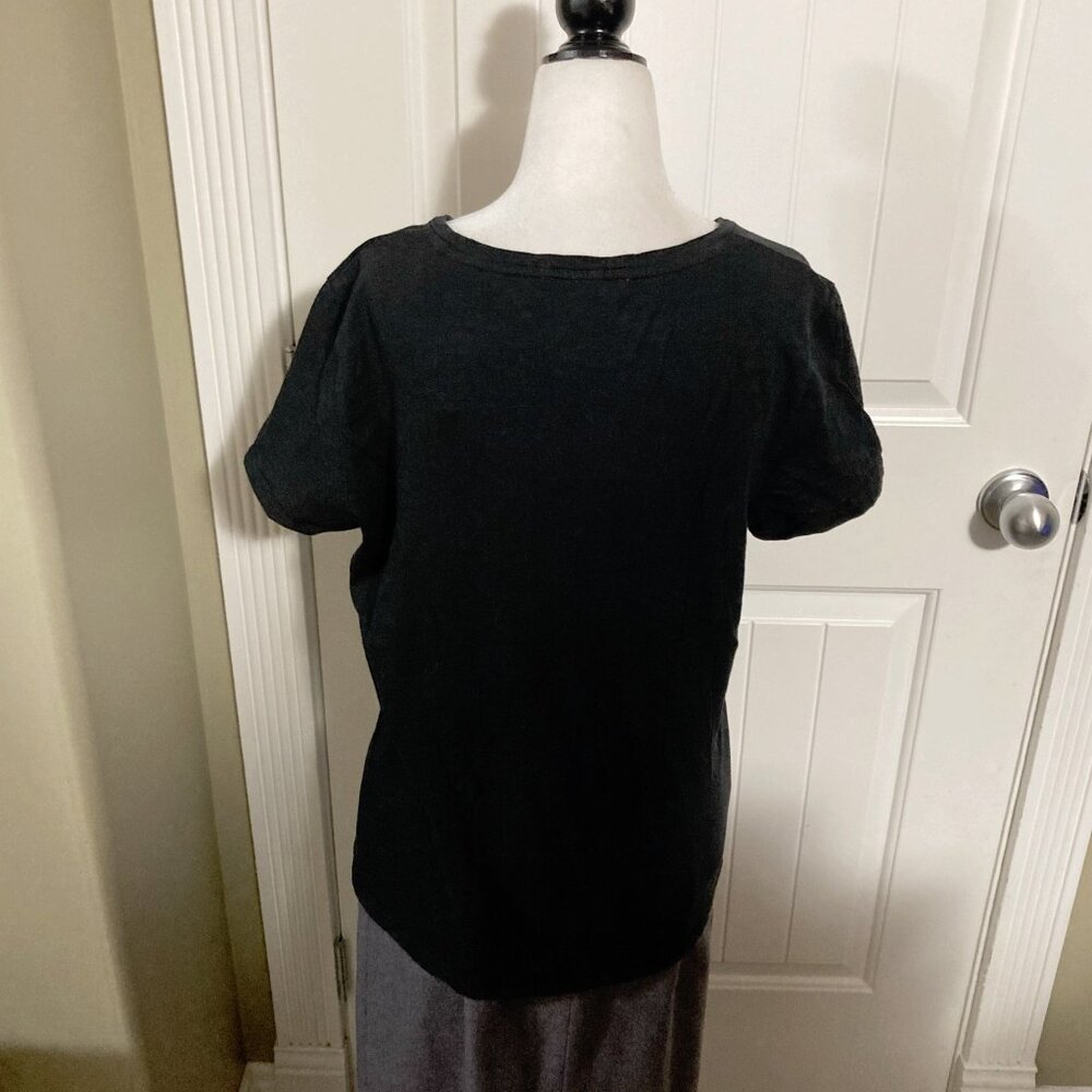 GARCIA Always & Forever sparkly graphic font black t-shirt ~  MEDIUM LARGE tee - Picture 14 of 14